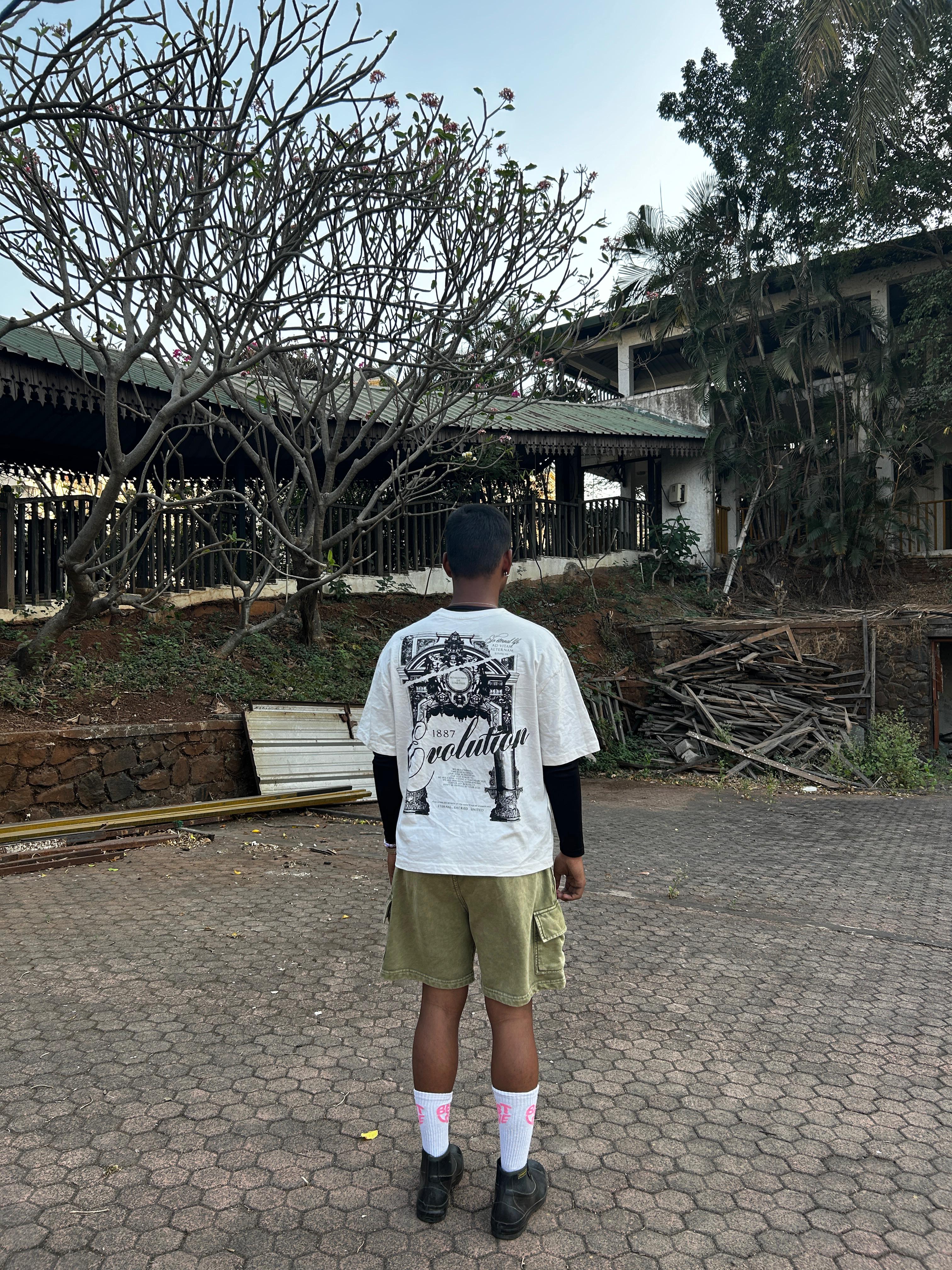 Unisex Acid Wash Shorts - Olive