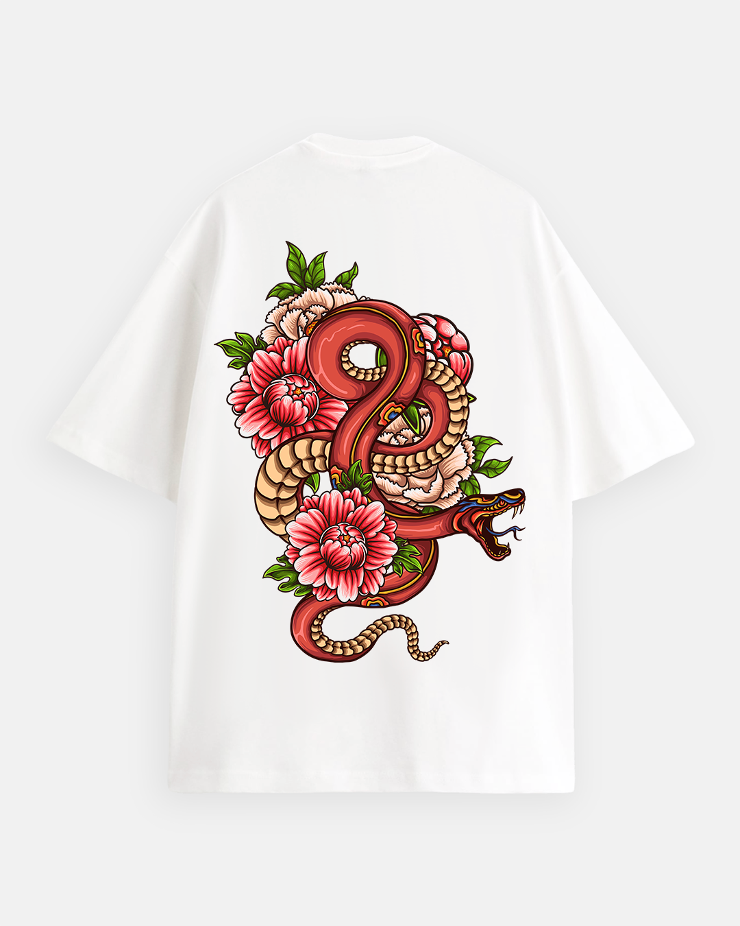 Red Snake Oversized Tee