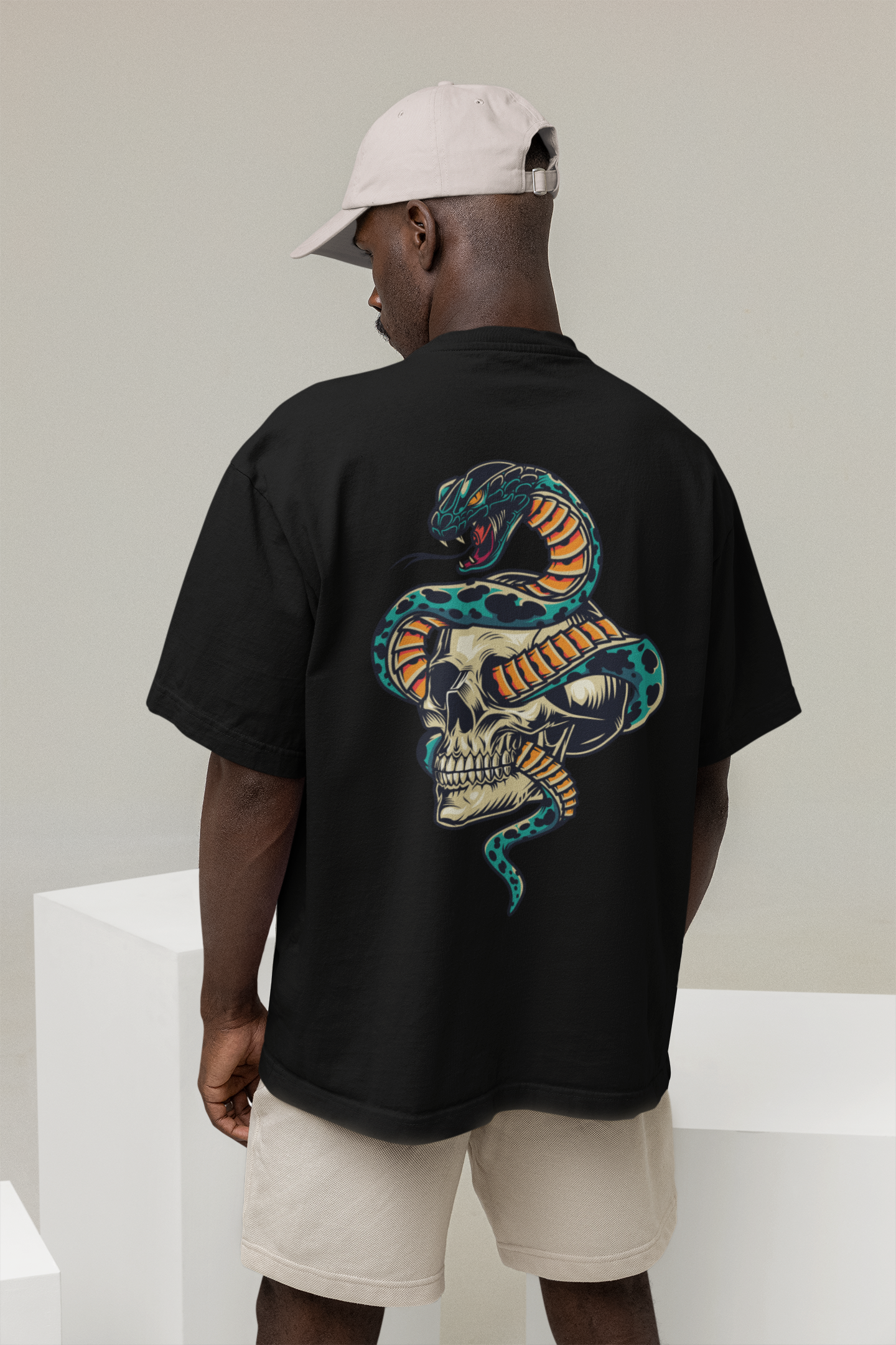 Skull and Cobra Oversized Tee