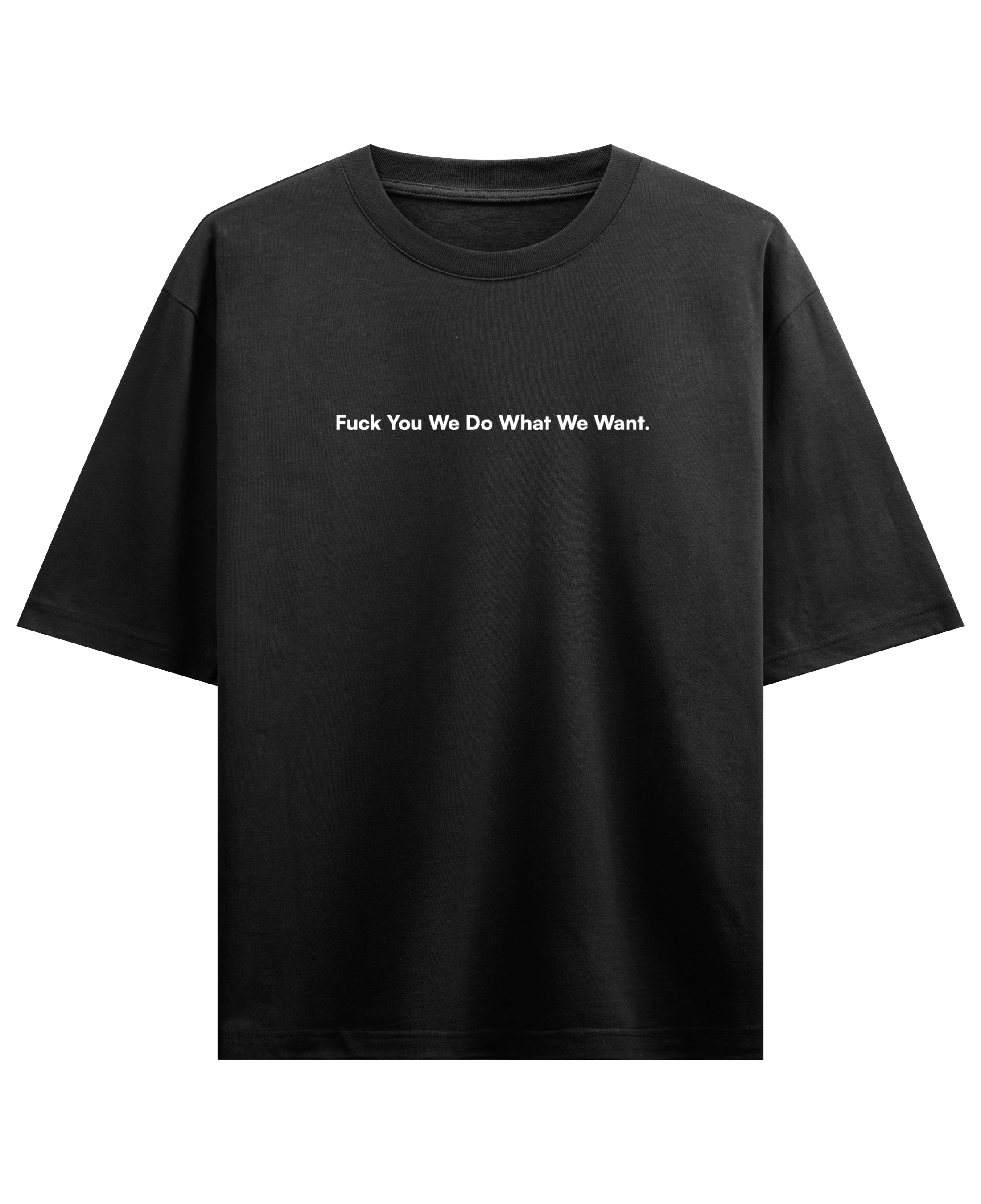 Black Oversized T-shirt Front Design