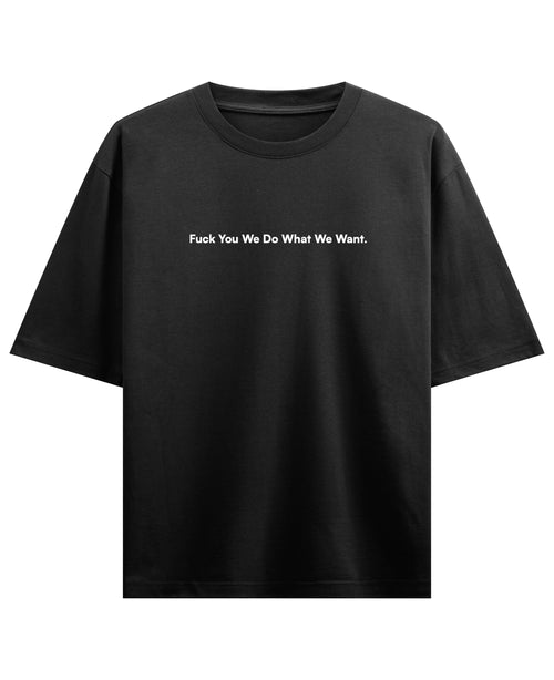 Black Oversized T-shirt Front Design