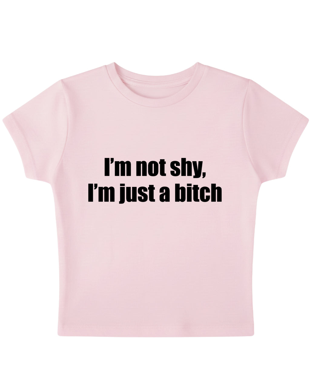 Baby Pink Baby Tee Front Design