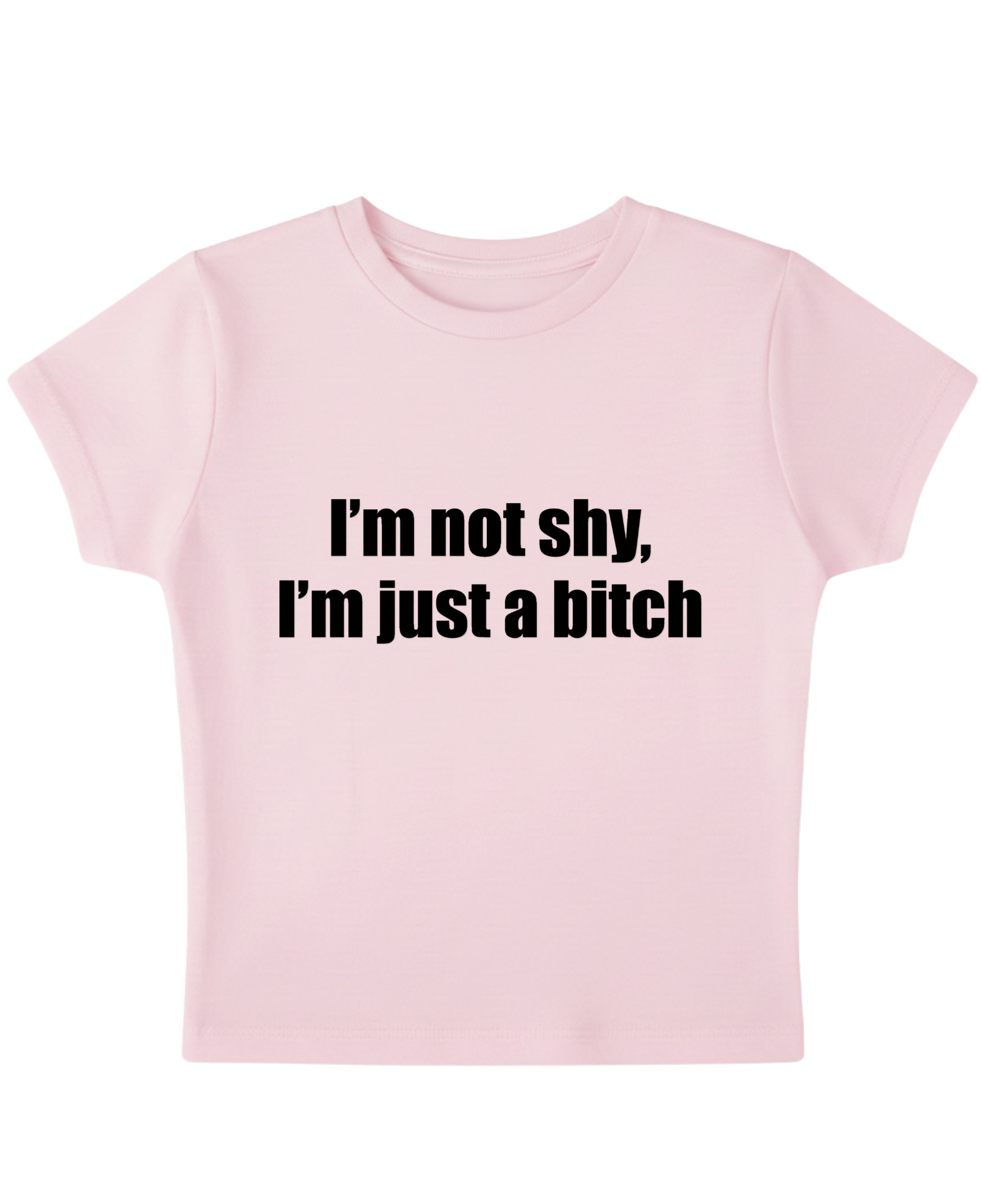 Baby Pink Baby Tee Front Design