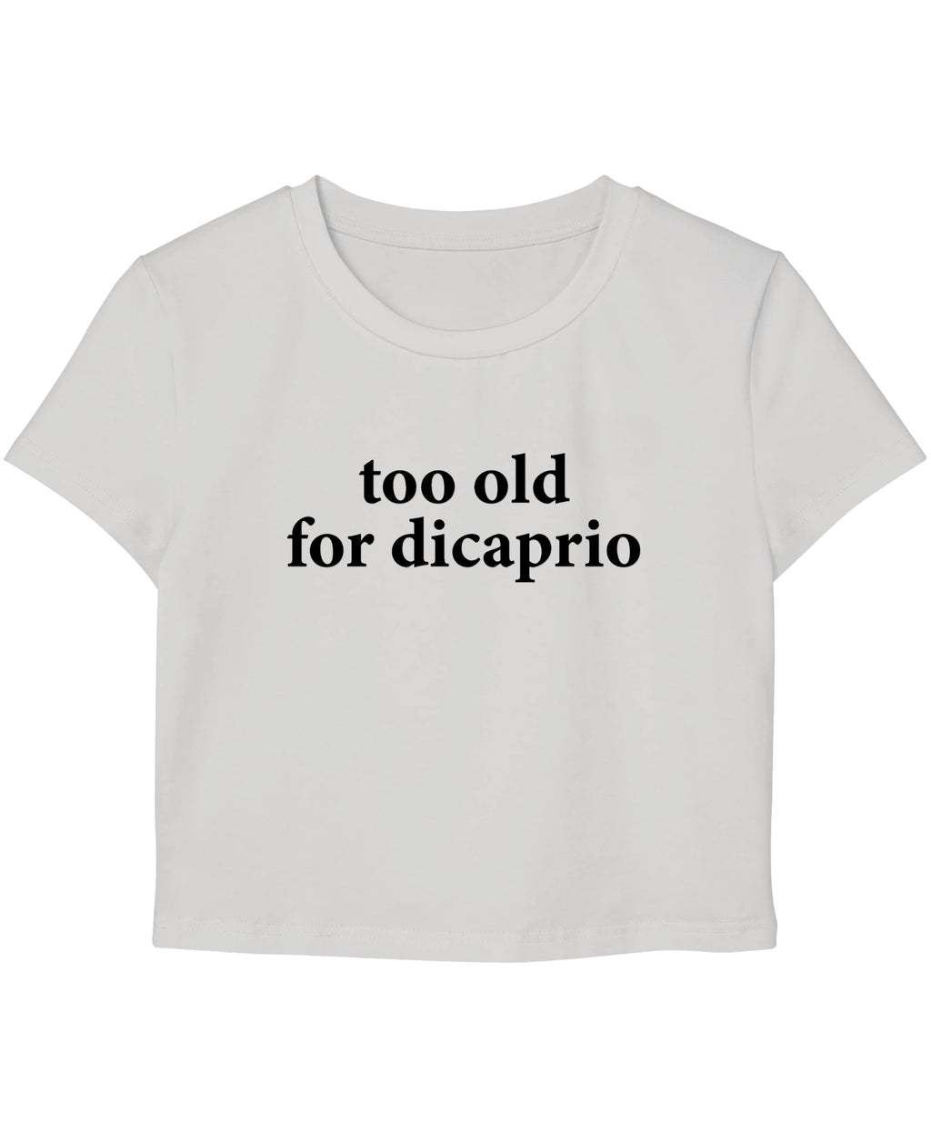 White Baby Tee Front Design