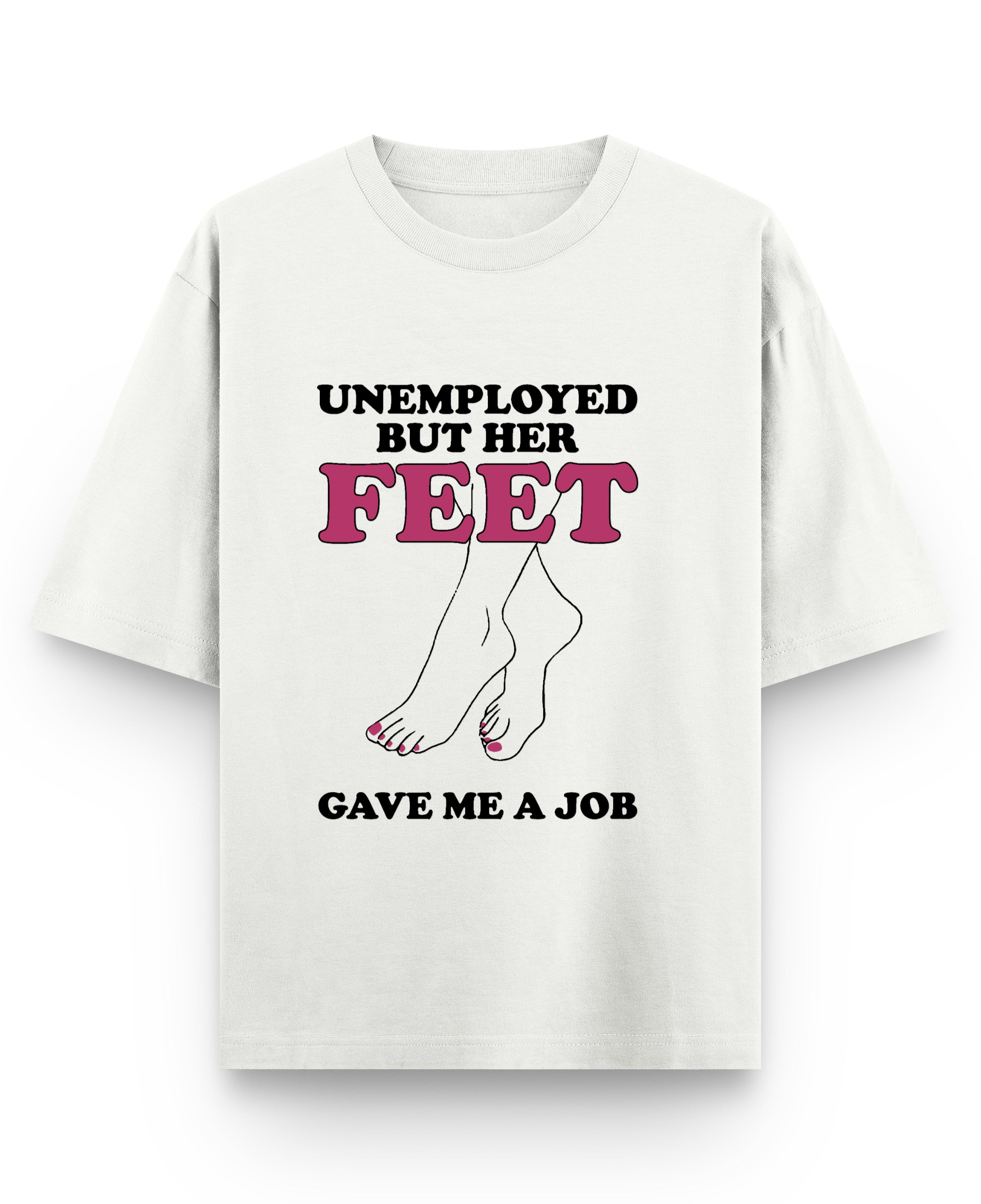 Off White Oversized T-shirt Front Design